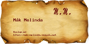 Mák Melinda névjegykártya